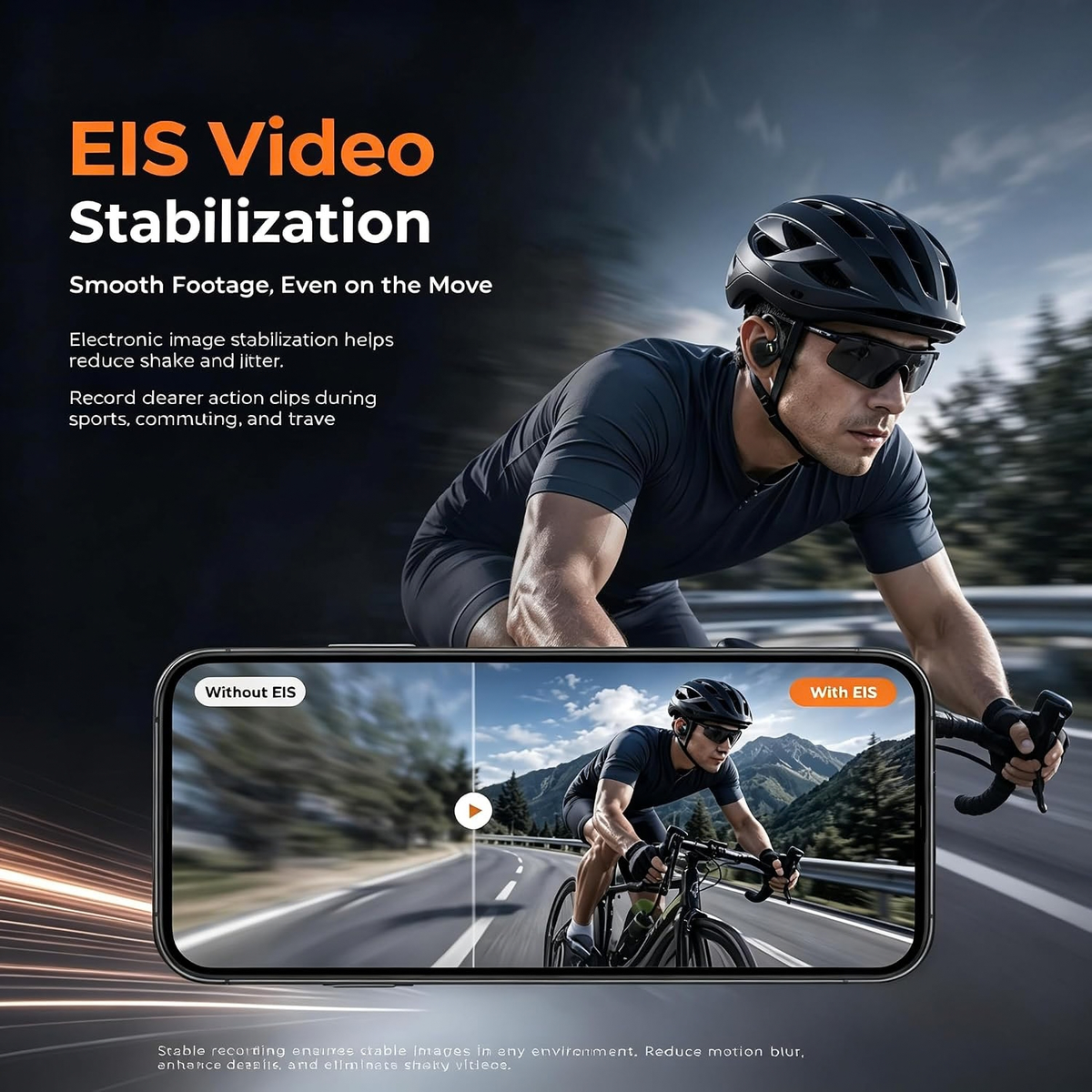 E12 Bone Conduction Headphones with Camera, AI Translation & Bluetooth