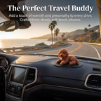 Dash Mat for Cars, Realistic Teddy Figurine with Anti‑Slip Dashboard Mat