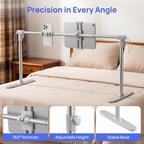 Tablet Stand Holder for Bed, Adjustable Foldable 360° Rotation, Universal Phone & Tablet Stand