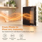 Smart LED Fuse Bead Pegboard, App Guided 2.6mm Melty Beads Board