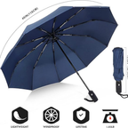Creative Ring Buckle Windproof Automatic Folding Umbrella with UPF 50+ UV Protection