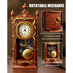 Vintage Pendulum Clock Building Toy, Real Working Clock Set