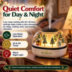 Christmas Village Humidifier, Snow Village Raindrop Essential Oil Diffuser