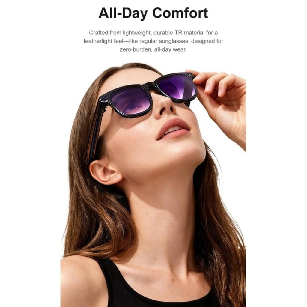 A2 AI Smart Glasses with 8MP Camera, HD Video, Translation, Voice Assistant