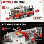 City Emergency Rescue Fire Truck Building Block Set