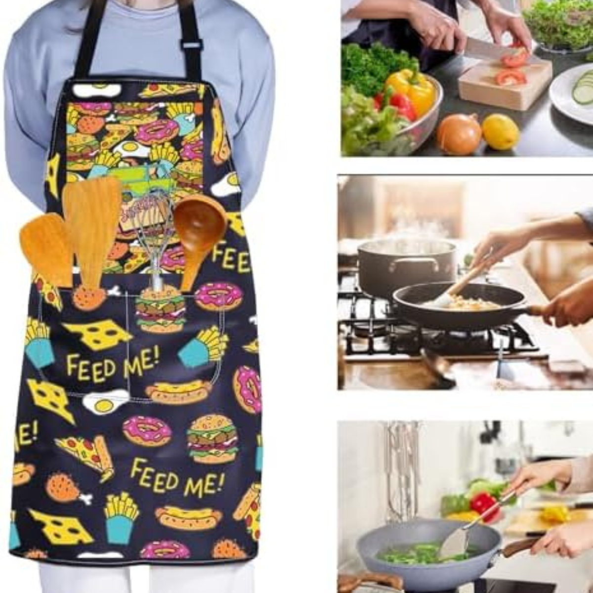 Kitchen Home Use Waterproof Oil-Proof Cartoon Apron