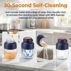 Portable Wireless Juicer Cup, 44oz USB Rechargeable Personal Blender, White 1300ml