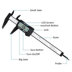 Digital Caliper, Adoric Calipers 0-6 Inch, Inch/mm Conversion, Large LCD