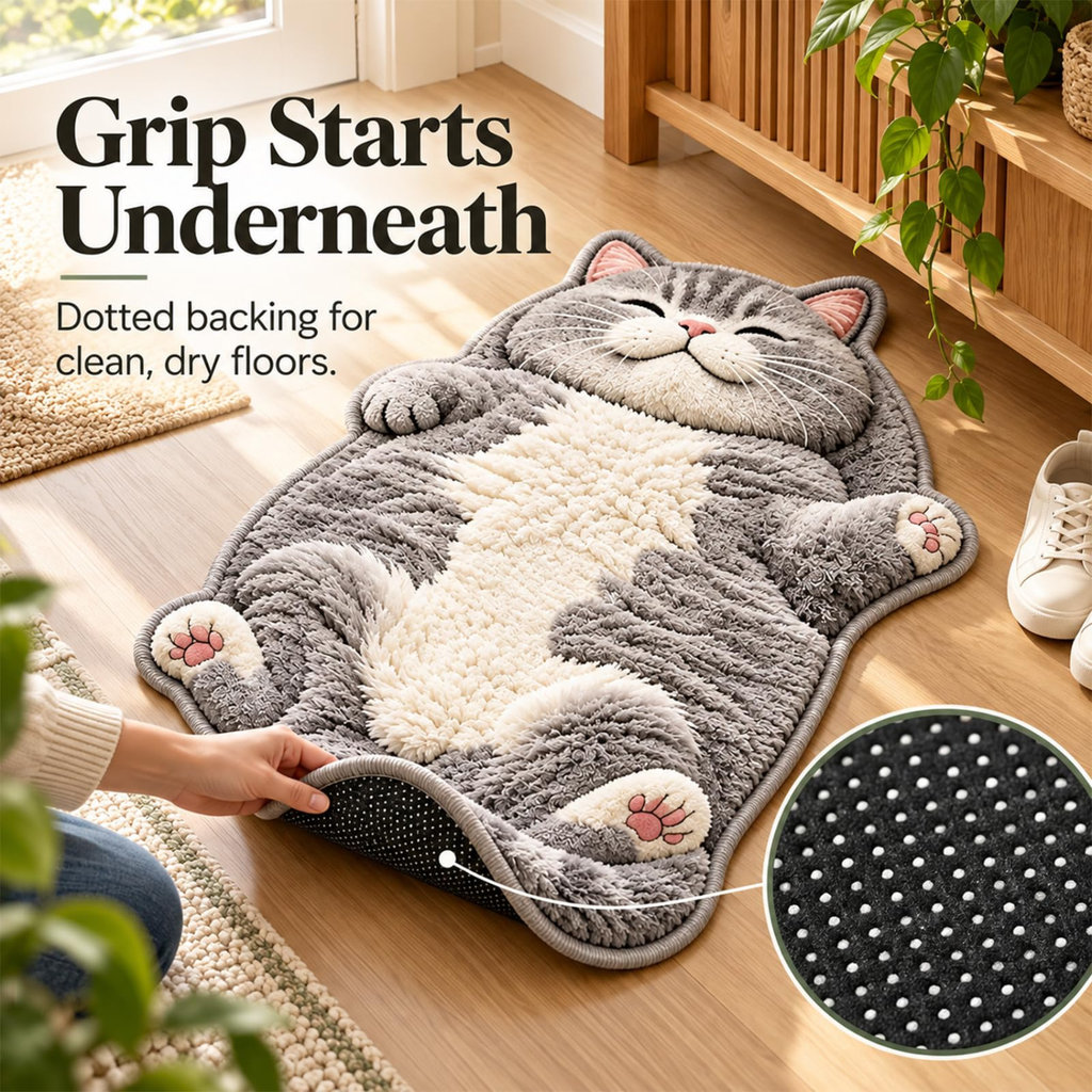 3D Cozy Cat Rugs, Sleeping Cat Rug Floor Mat for Entryway Bedside (#e,48in)