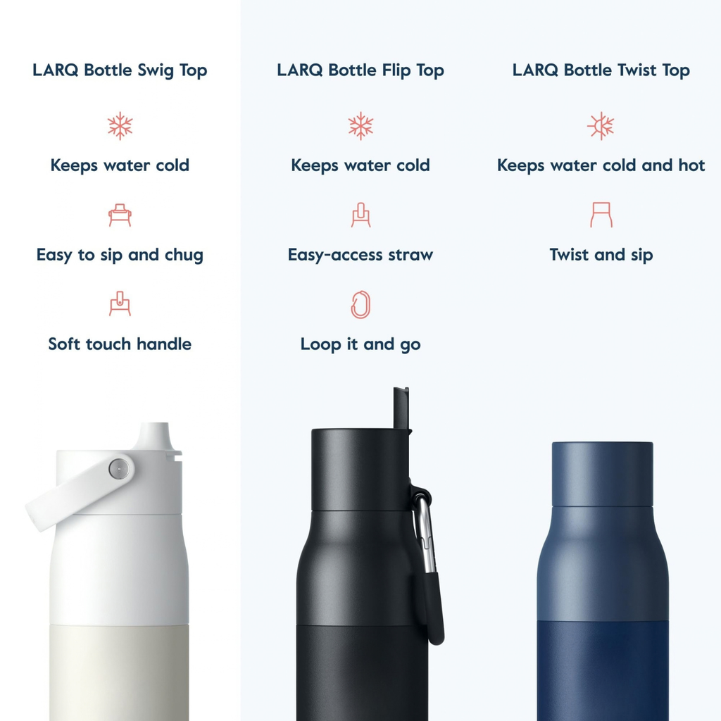 Summer Swig Set Bottle Swig Top 23oz Granite White Filter Straw