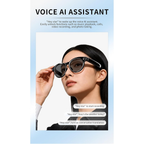 Smart Camera Glasses with 8MP HD Video, Bluetooth Audio & Translation