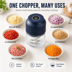 Mini Electric Garlic Chopper, 6-Blade Cordless Food Processor, 350ml