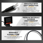 KeFvoer N3 Industrial Endoscope Borescope with Retractable Grabber Claw & Magnet Tip, 2.8" IPS Screen, 1MP Inspection Camera, 6 LED Lights, Flexible Cable for Plumbing & Engine Repair