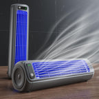 Portable Bladeless Mini Tower Fan, 2000mAh Rechargeable Air Circulator with 3 Speeds, Ultra-Quiet Operation, Wall Mount or Desktop Design for Bedroom, Kitchen & Office
