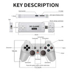 WUYJTIF Y6 4K Retro Gaming Console 128G 10000+ Games Wireless Controller