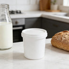 Summer Plastic Buckets Handles: 1 Gallon Lidded Buckets Food Grade Storage Handles for Farm Camping Outdoor Activities