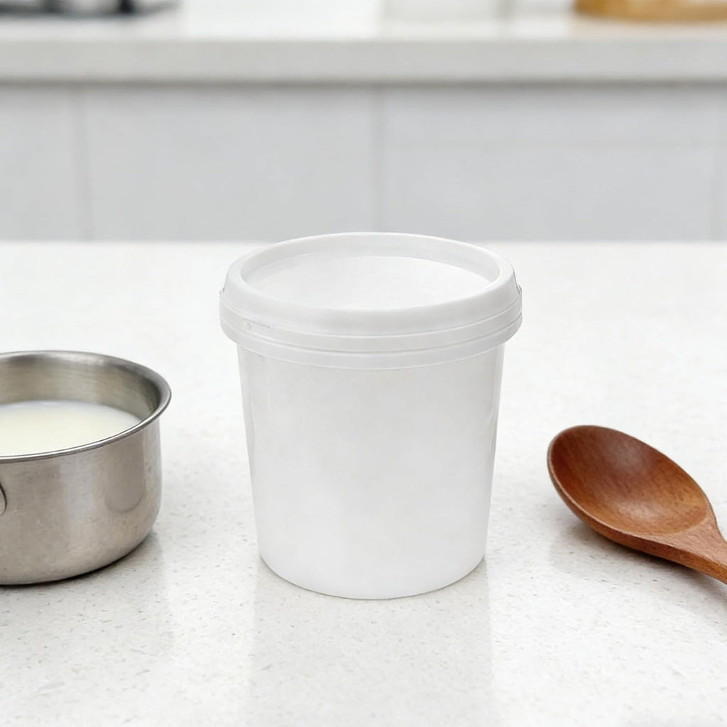 Summer Plastic Buckets Handles: 1 Gallon Lidded Buckets Food Grade Storage Handles for Farm Camping Outdoor Activities