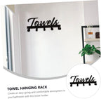 Multi-Functional Black Iron Towel Hook Wall Mount for Kitchen Bathroom Wardrobe Hanger for Clothes Coats Swimwear and Towels