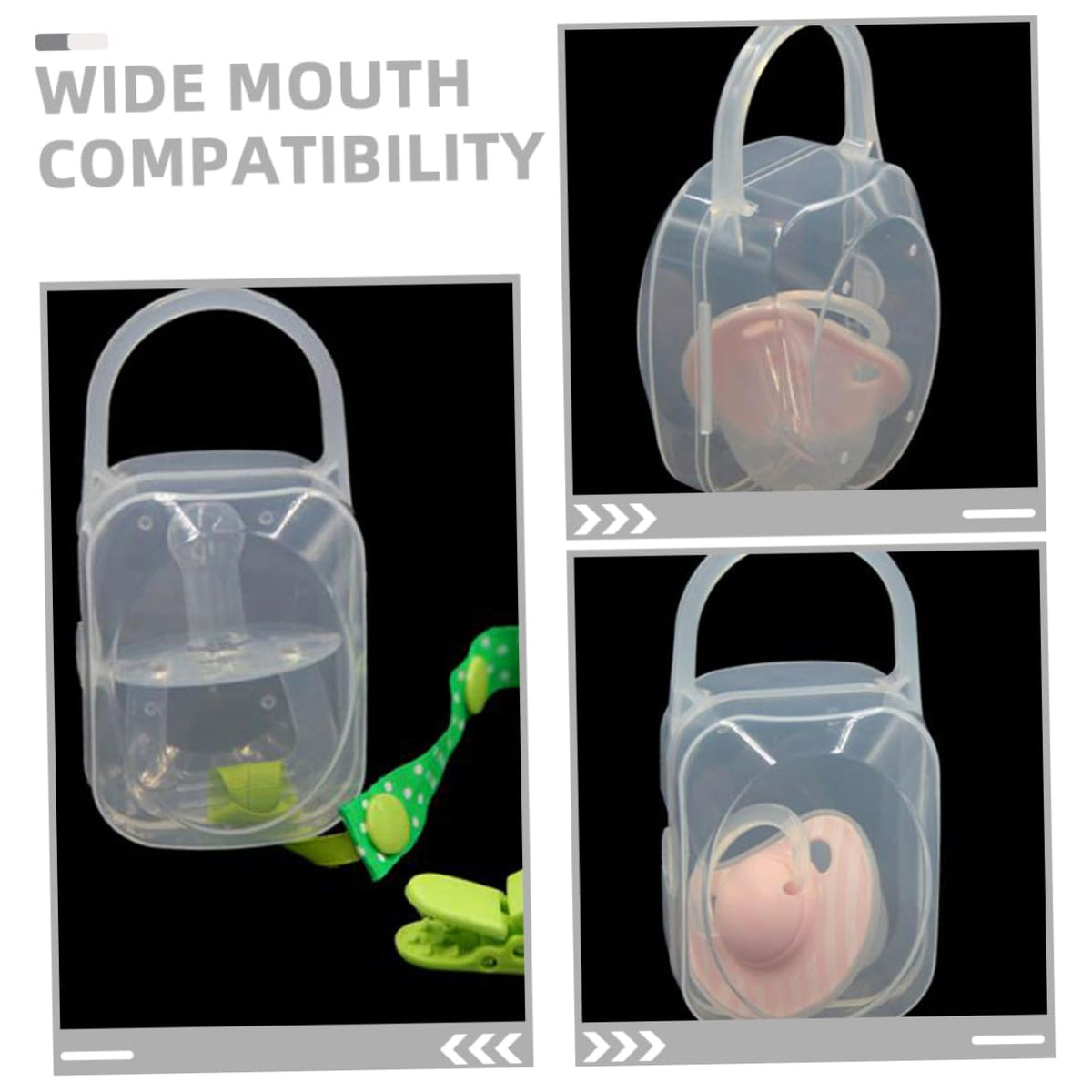 12 Pack Portable Pacifier Case Holder for Baby Travel Storage | PP Construction, Wide Mouth Fit, Reusable Box, Diaper Bag Organization for Infant Pacifiers