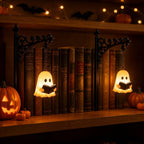Halloween Ghost Bookshelf Lantern Warm LED for Book Lovers Atmosphere