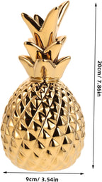 Pineapple Ceramic Jewelry Tray Trinket Dish Xmas Metallic Accent Decor Modern Nordic Accent, Easy to Clean Ceramic, Versatile Entryway Key Dish for Table and Daily Use
