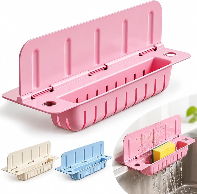 Foldable Kitchen Sink Splash Guard, 13.9 Inch ABS Sink Guard (Pink) ABS foldable sink splash guard measuring 13.9 x 4.9 x 3.5 in (35.4 x 12.5 x 9 cm) and weighing 8.1 oz (230 g).