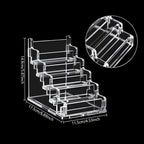 5 Tier Clear Acrylic Business Card Holder Stand - Detachable Tiered Desk Business Card Display Organizer Rack for Office Countertop, Retail Store, Trade Show, Reception & Tabletop Display