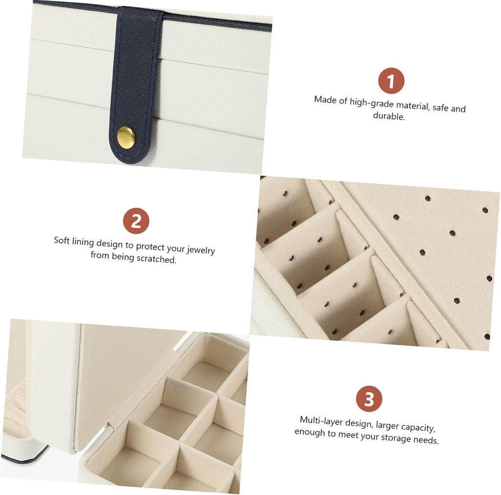 Multi Jewelry Organizer Case Portable Storage for Necklaces Earrings Creative Design for Travel and Home Use Large Capacity