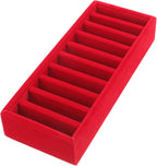 Ribbon Storage Organizer Box Xmas for DIY Handmade Flowers Portable Lightweight Design, Large Capacity, Density Board and Lint Build, Red Craft Supply Storage