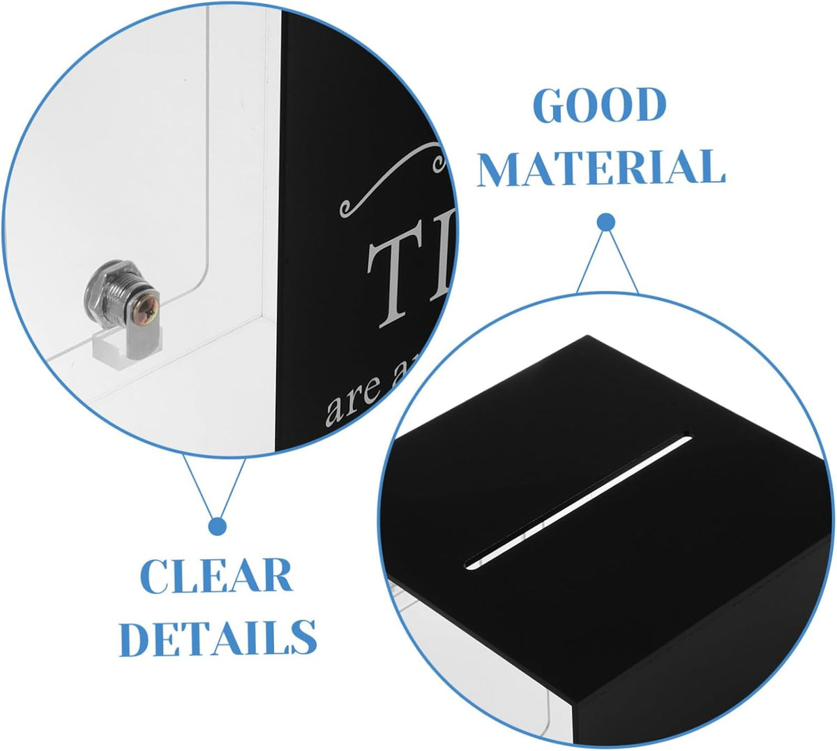 Acrylic Tip Box Lock for Donation and Suggestion Collection Versatile Raffle Container for Bars Restaurants and Musicians