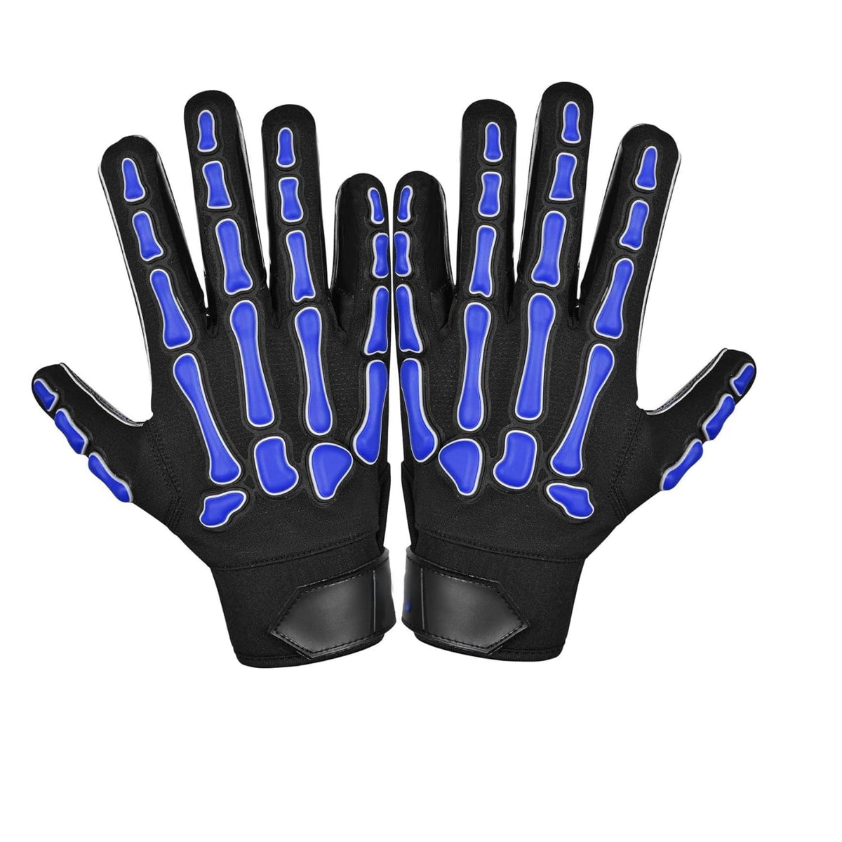 Blue Skeleton Print Full Finger Unisex Gloves ‚Äì All-Season Polyester Outdoor Gloves