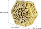 12 pcs Hexagonal Candy Gift Boxes Hollow Out Jewelry Wrapping Box for Wedding Favors Christmas Parties Candy Container Packaging 2.36 X 2.36 X 1.18 in Gold
