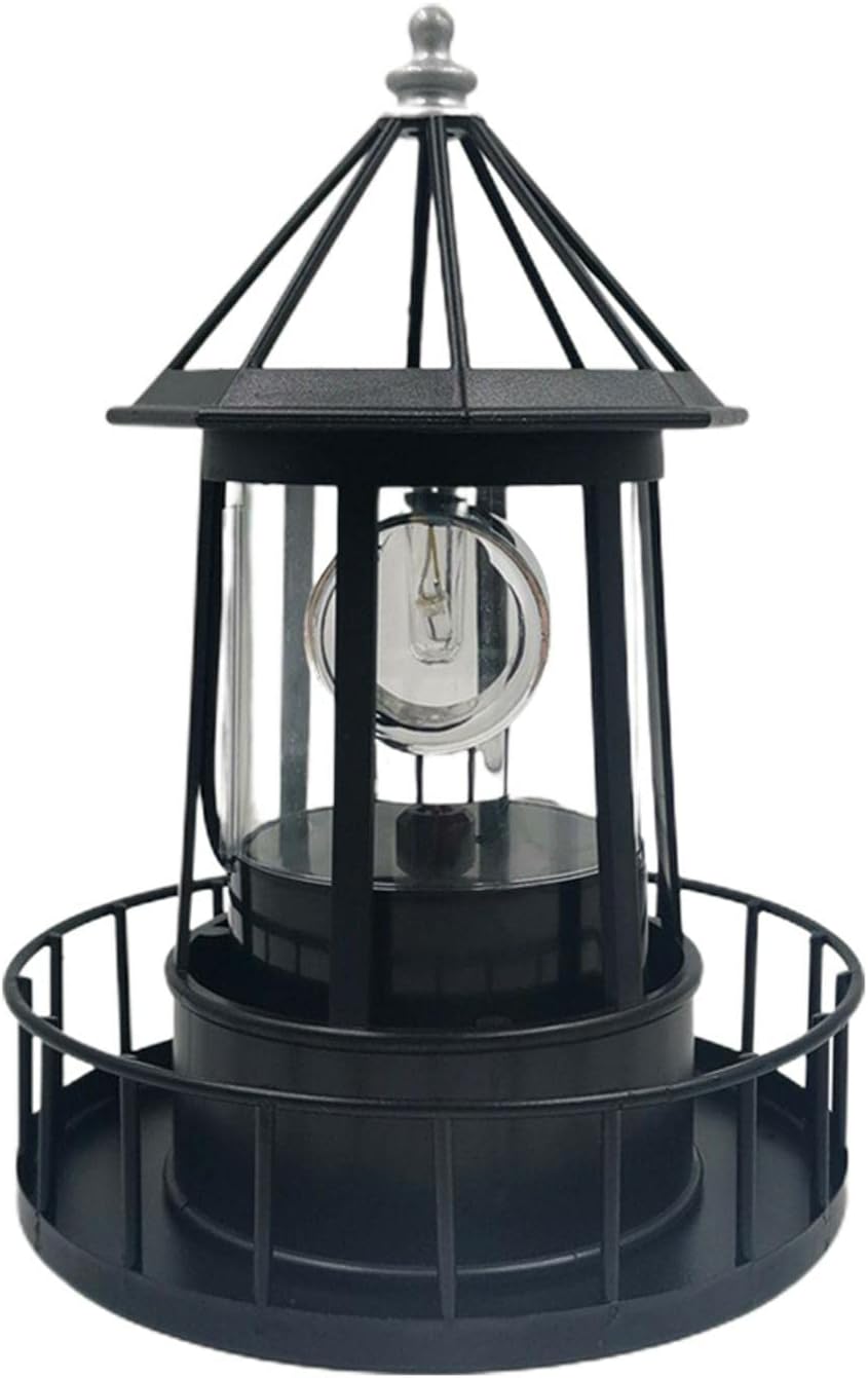 Solar Lighthouse, LED Solar Powered Lighthouse, 360 Degree Rotating Lamp,Solar Powered Lawn Lights,IP65 Waterproof LED Solars Lighthouses Garden Yard Outdoor Decor