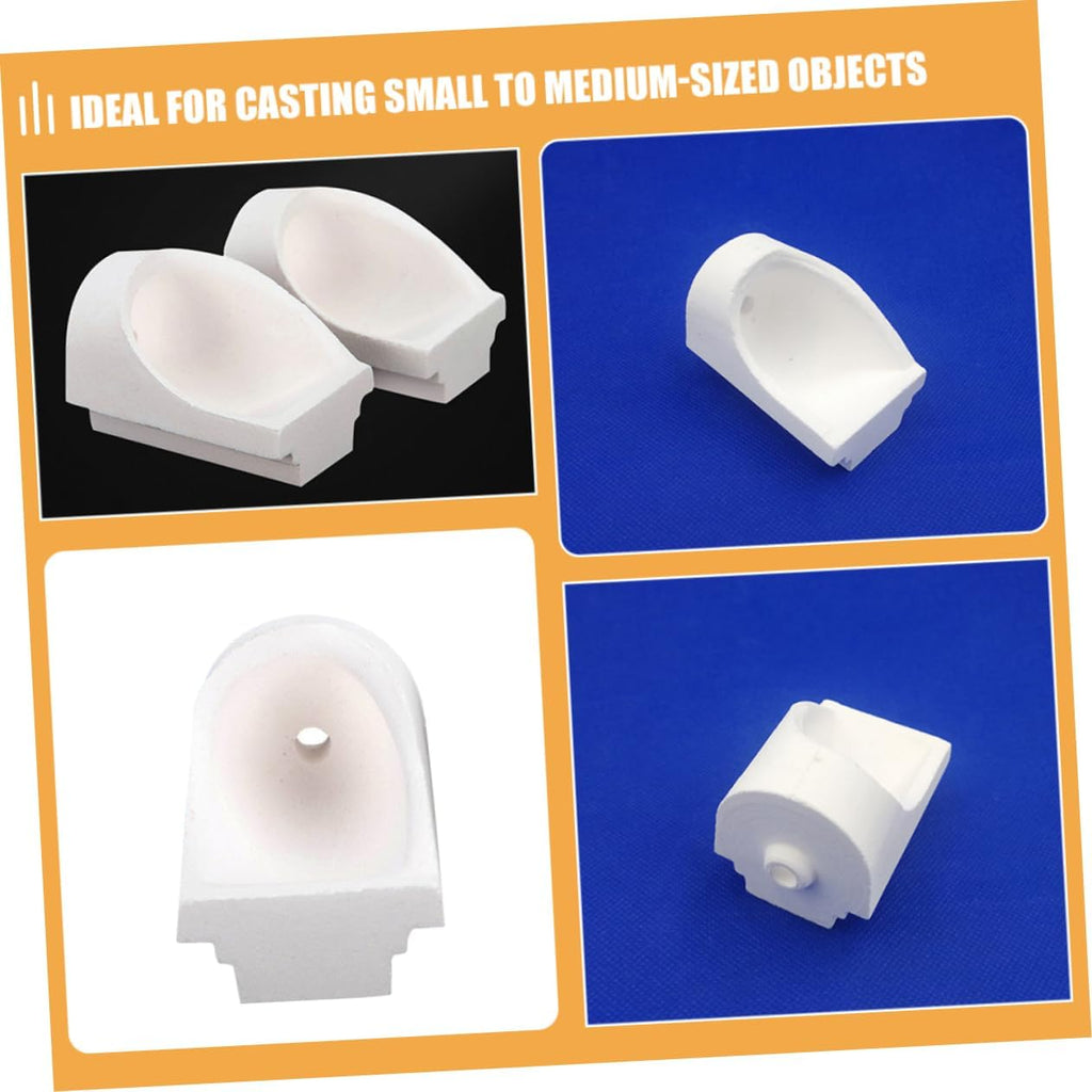 Porcelain Dental Centrifugal Crucible Cup for Metal Casting White Ceramic Build, Precise Centrifugal Use, Minimal Setup, Suited to Gold Work in Dental Labs