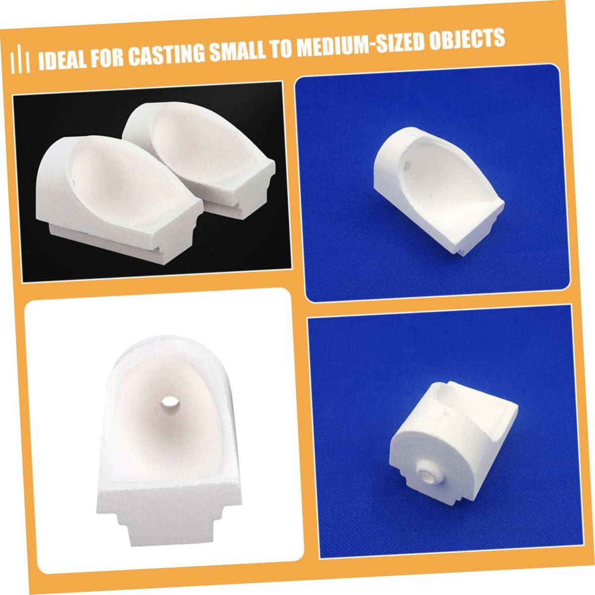 Porcelain Dental Centrifugal Crucible Cup for Metal Casting White Ceramic Build, Precise Centrifugal Use, Minimal Setup, Suited to Gold Work in Dental Labs