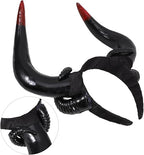 Halloween Cosplay Horn Headband Black Plastic Hair Accessory Photo Prop for Costume Cosplay, Gorgeous Style, Halloween Season Party Dress, Black Finish