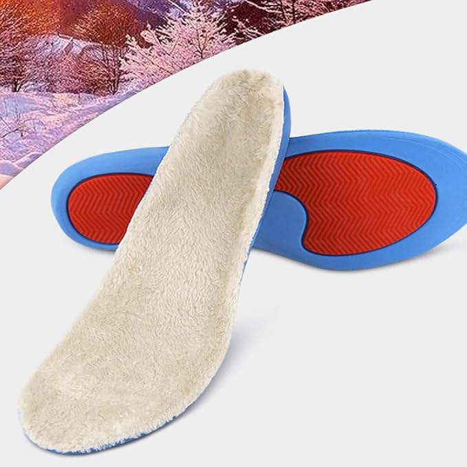 2 Pairs PU Arch Insoles Size XL Warm Shoes Pads for Men Beige Pair Pack, Supports Feet during Work and Long Walking, Relief, Pressure Distribution
