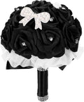 Artificial Flower Bouquet Bridal Bouquet for Bride Wedding Fake for Ceremony Bridal Shower Engagement Party Simulated Flowers Home Decor 9.44 X 6.29 X 6.29 in