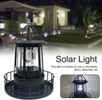 Solar Lighthouse, LED Solar Powered Lighthouse, 360 Degree Rotating Lamp,Solar Powered Lawn Lights,IP65 Waterproof LED Solars Lighthouses Garden Yard Outdoor Decor