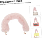 Plush Handbag Strap Replacement for DIY Purse Making Pink Versatile Removable Design, Easy Installation, Beaded Purse Projects, Decorative Belt Use, Handbag Craft Supplies