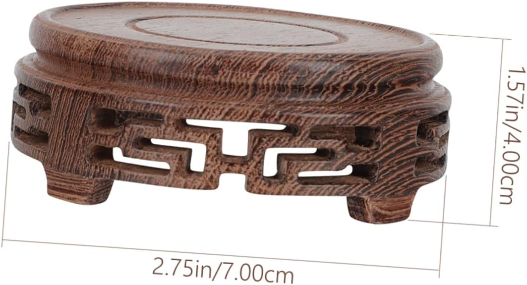 Wood Base Small Vase Stand Modern Home Decor Vase Display Rack for Indoor Plants