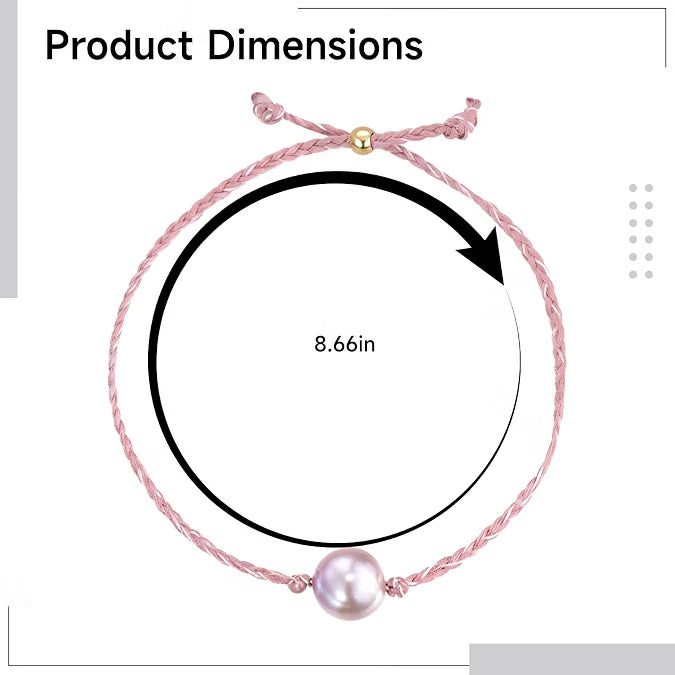Blush Baroque Pearl Bracelet, Adjustable Pearl Bracelet with Removable Center Pearl & Gift Box