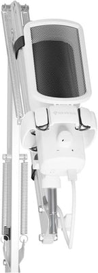 Radium 251 USB Gaming Microphone with Arm 5 - Condenser, 192KHz/24bit, RGB Lighting, Pop Filter, Gain Dimmer, Silent Button, Real-Time Monitoring, Plug & Play for PC