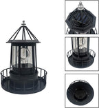 Solar Lighthouse, LED Solar Powered Lighthouse, 360 Degree Rotating Lamp,Solar Powered Lawn Lights,IP65 Waterproof LED Solars Lighthouses Garden Yard Outdoor Decor