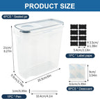 Filament Storage Box, Airtight Container for Single 500g Small Spools 4 pcs Transparent Airtight Dry Storage Boxes with Desiccants and Label for 3D Printer Filament Sealing and Protection