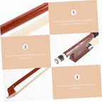 Violin Bow with Horse Hair Student Violin Bow Red Sandalwood Comfortable Use Great and Practice