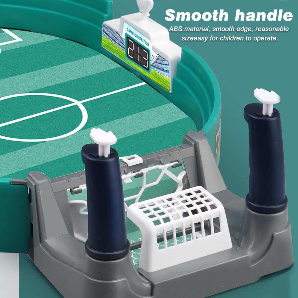 Football Table Interactive Game, Mini Foosball Games Tabletop Games for Adults, Party Battle Board Toy Interactive Game Room Family Night, Green with 8 Balls for Ages 12+