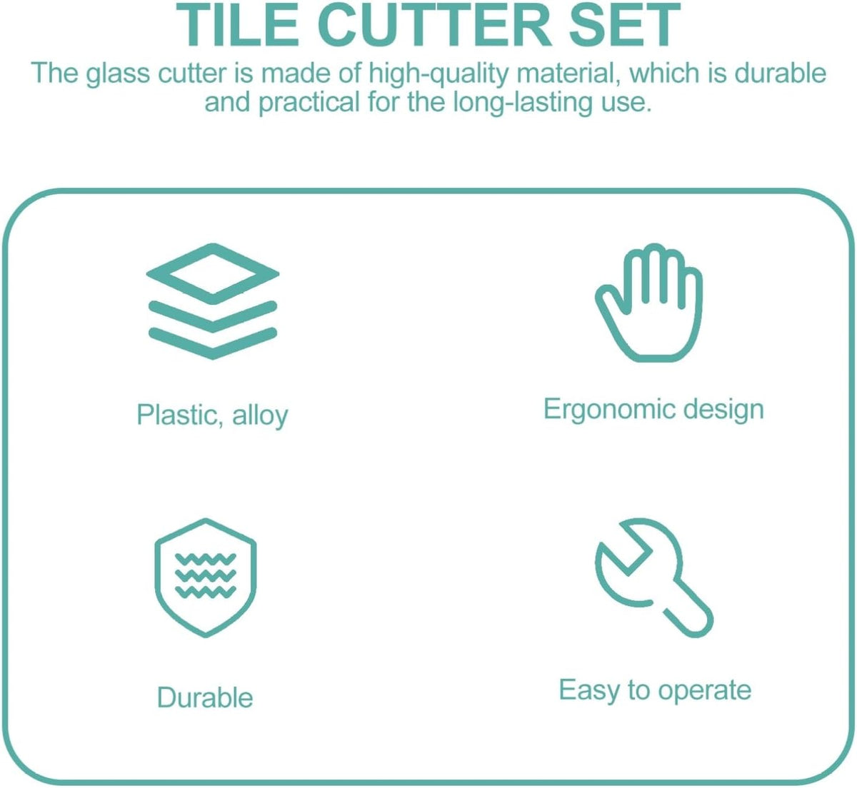 Professional Roller Glass Cutter for Tile and Mirror Home Use Plastic Alloy Build, Integrated Cutting Tool, Non Slip Ergonomic Handle, Golden Finish, Home Decoration Work