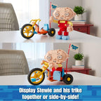 Family Guy Stewie on Trike Building Kit, 429-Piece Collectible Display Model