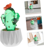 Cactus Ornament Handmade Glass Figure Glass Figurines Crystal Figurines Craft Statue House Plants Indoors Margarita Ornament Mexican Christmas Ornaments Animal Household